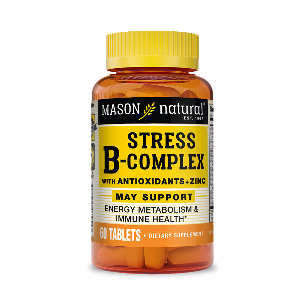 Mason Stress Formula B Complex con Antioxidantes y Zinc Tabletas - Frasco 60 und