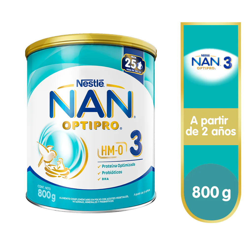Nan 3 Optipro Fórmula Láctea Infantil - Lata 800 g