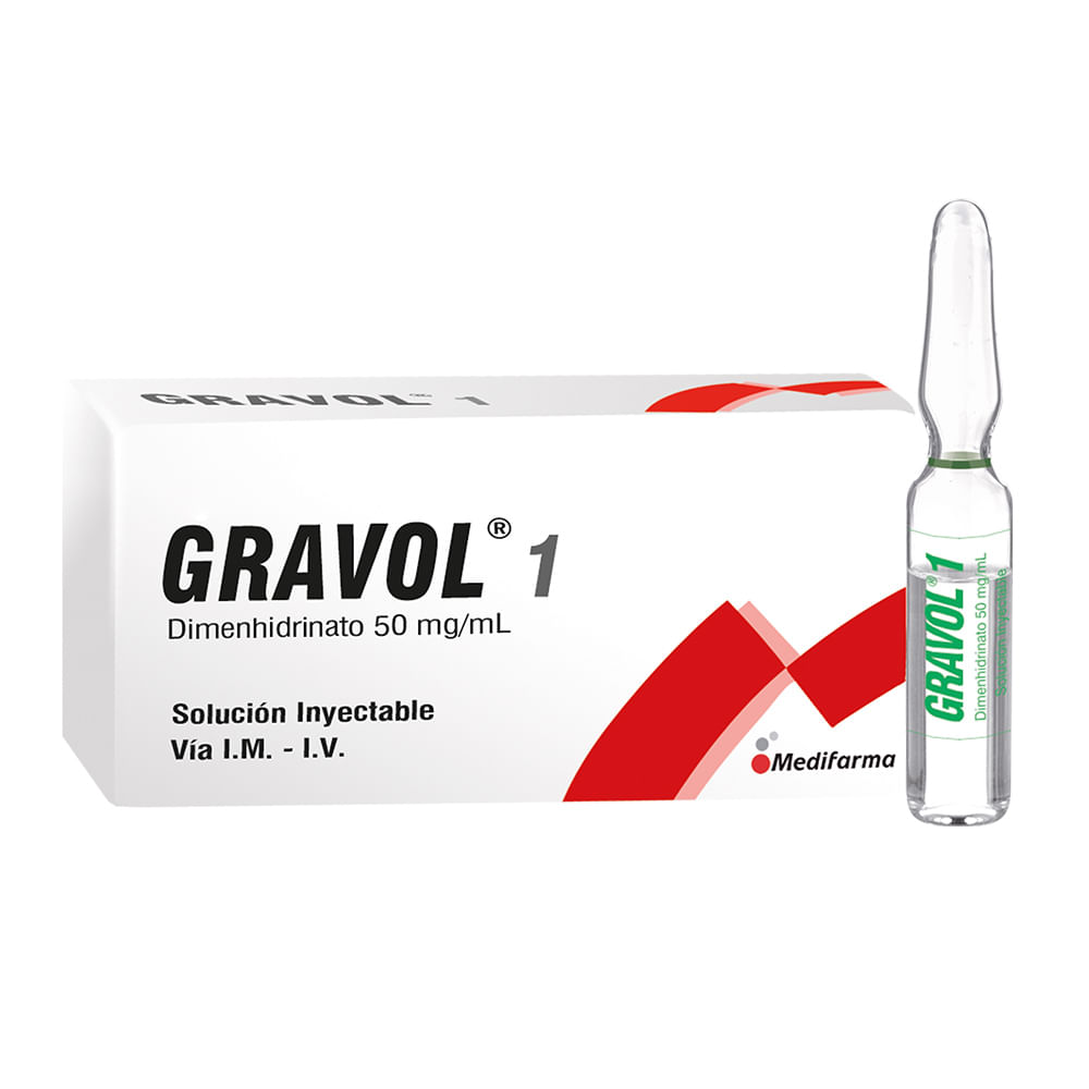Gravol 1 50 mg/ml Solución Inyectable por Unidad - Una Ampolla 1 ml