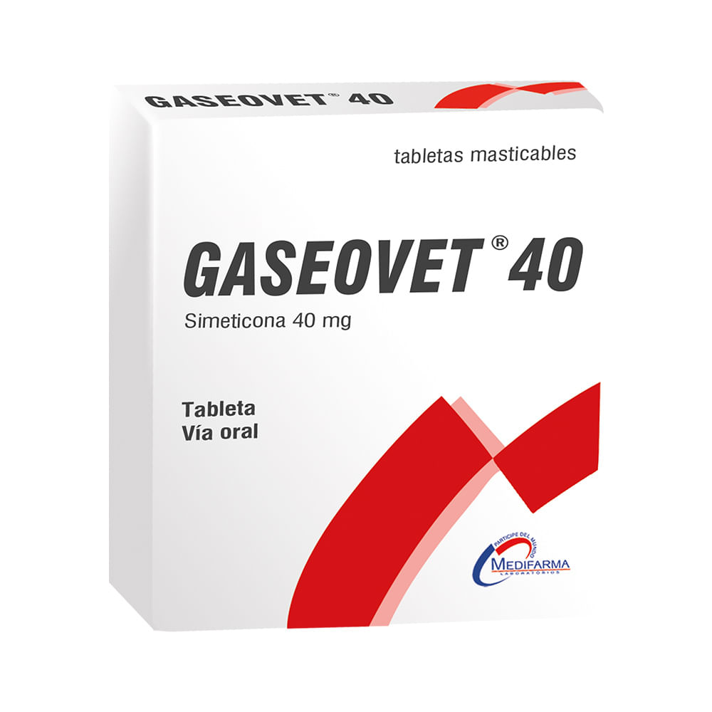 Gaseovet 40 mg Tabletas Masticables - Blíster 10 und