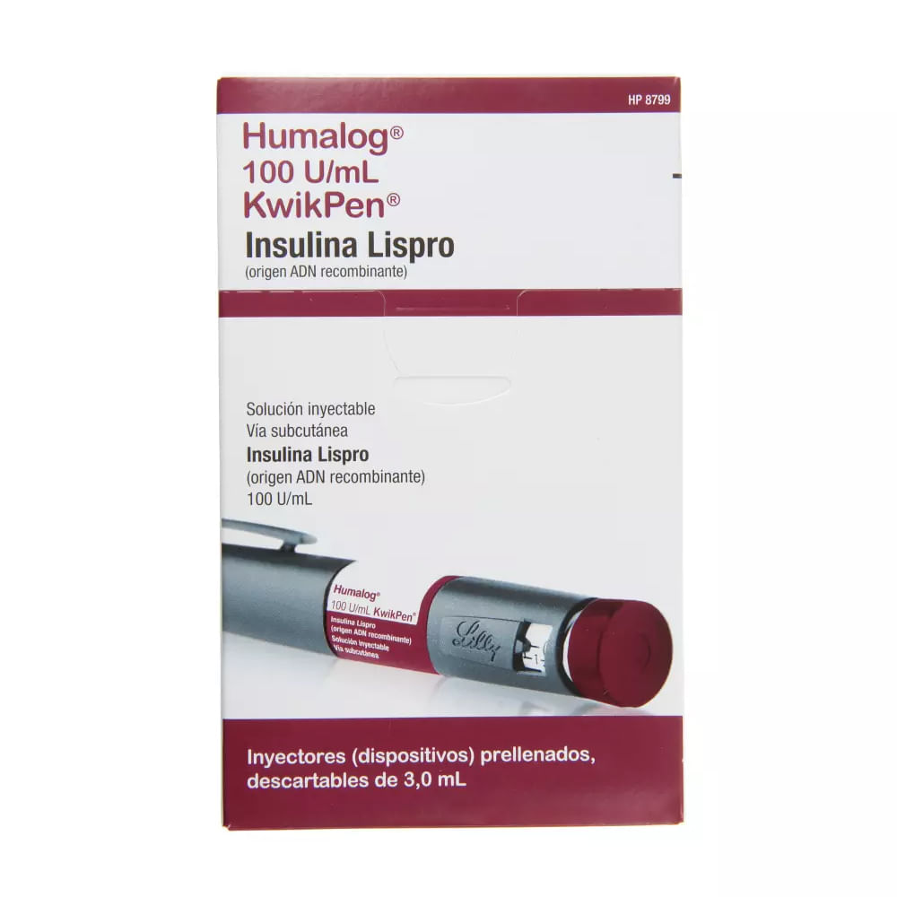 Humalog 100 u/ml KwikPen Solución Inyectable por Unidad - Un Inyector 3 ml