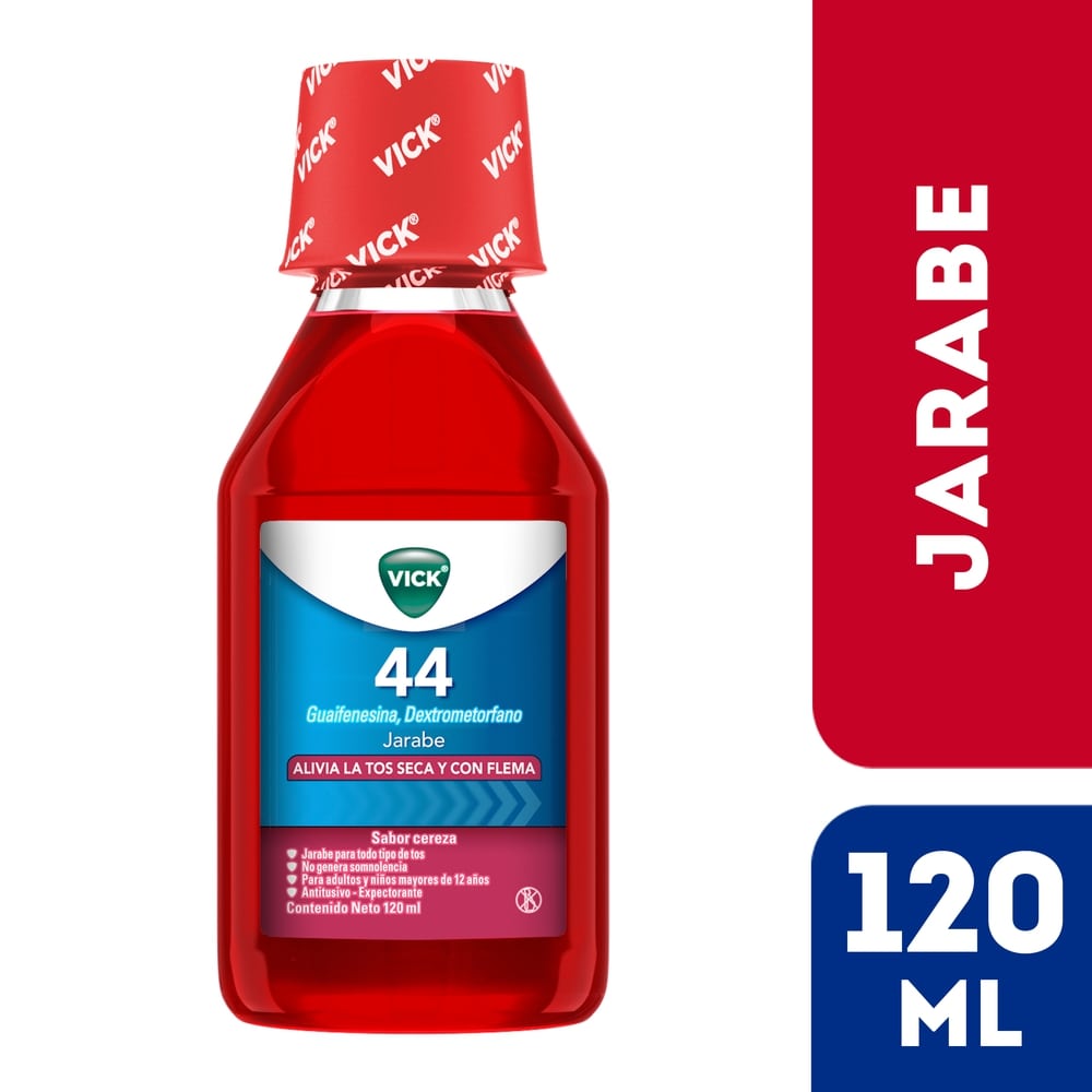 Vick 44 Jarabe Sabor Cereza - Frasco 120 ml