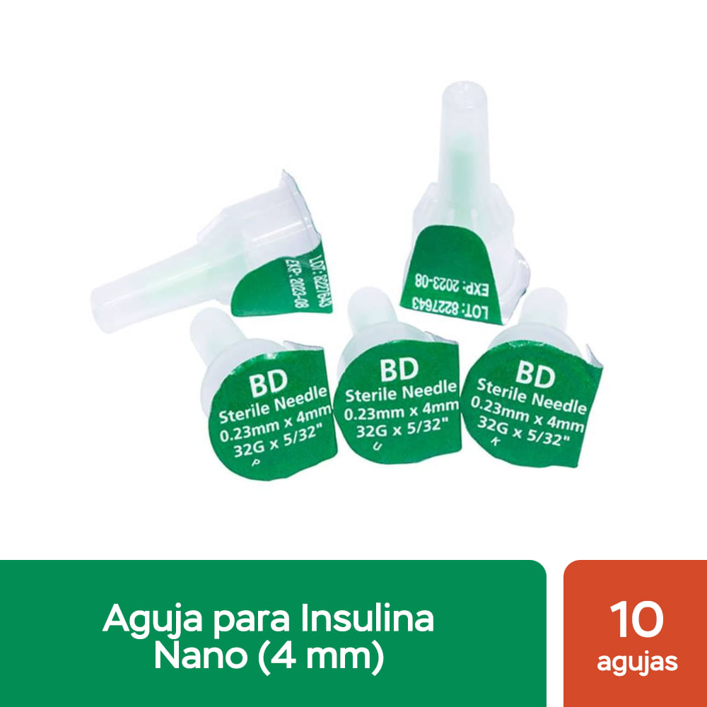 BD Ultra Fine Aguja para Insulina Nano (4 mm) - Bolsa 10 und