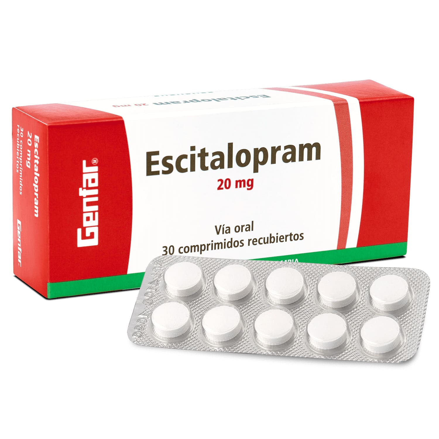 Escitalopram 20 mg GF Comprimidos - Caja 30 und