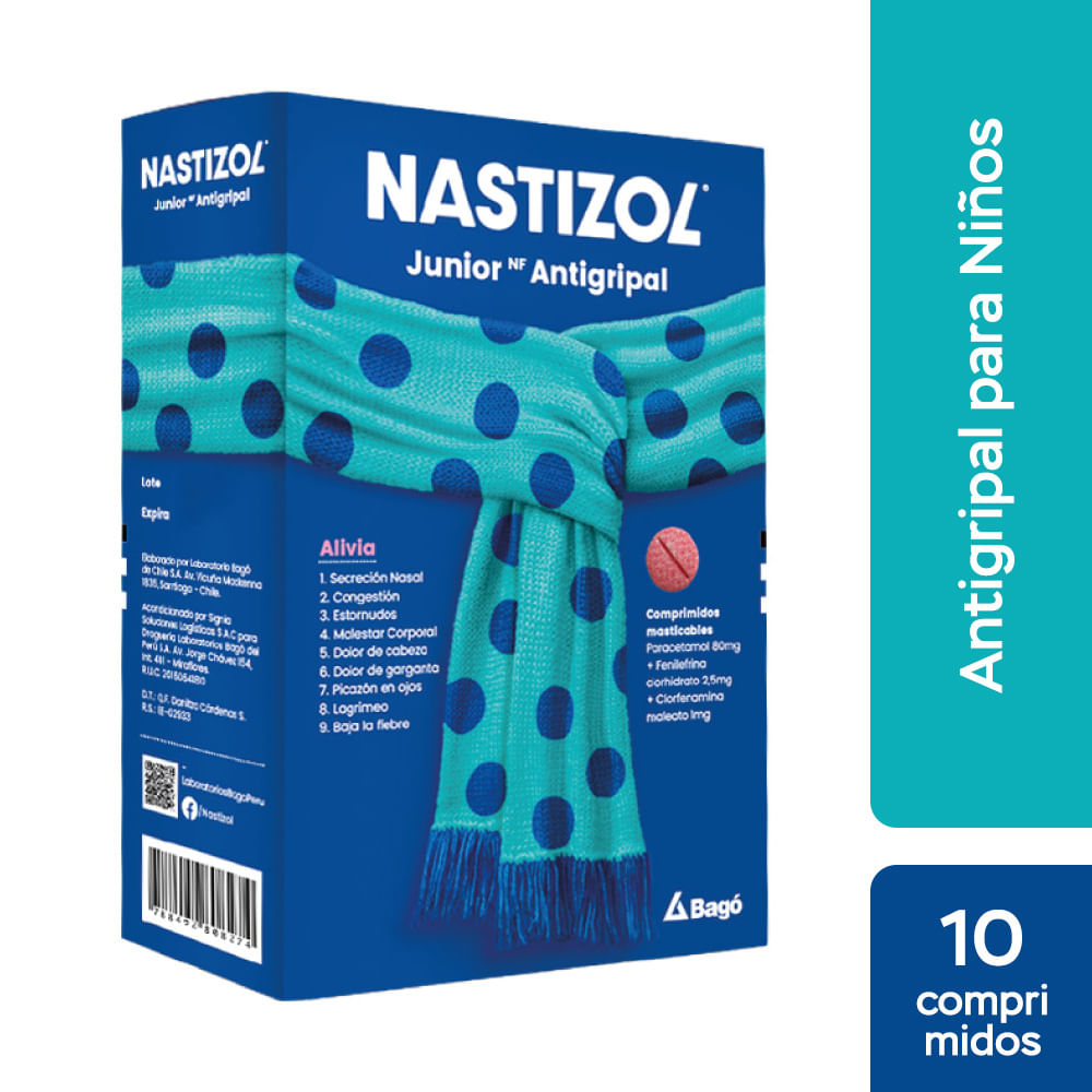 Nastizol Junior Antigripal Comprimidos - Blíster 10 und