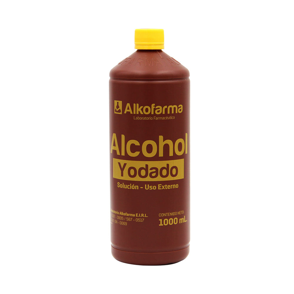 Alkofarma Alcohol Yodado - Frasco 1000 ml