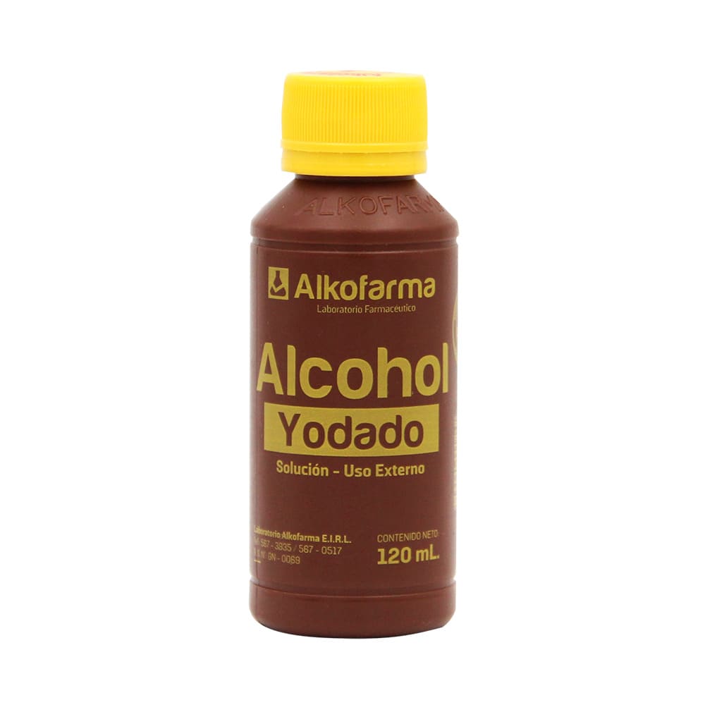 Alkofarma Alcohol Yodado - Frasco 120 ml