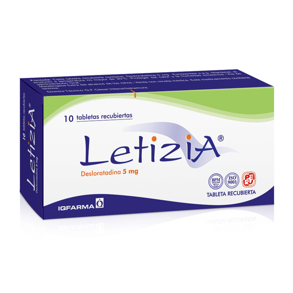 Letizia 5 mg Tabletas - Caja 10 und