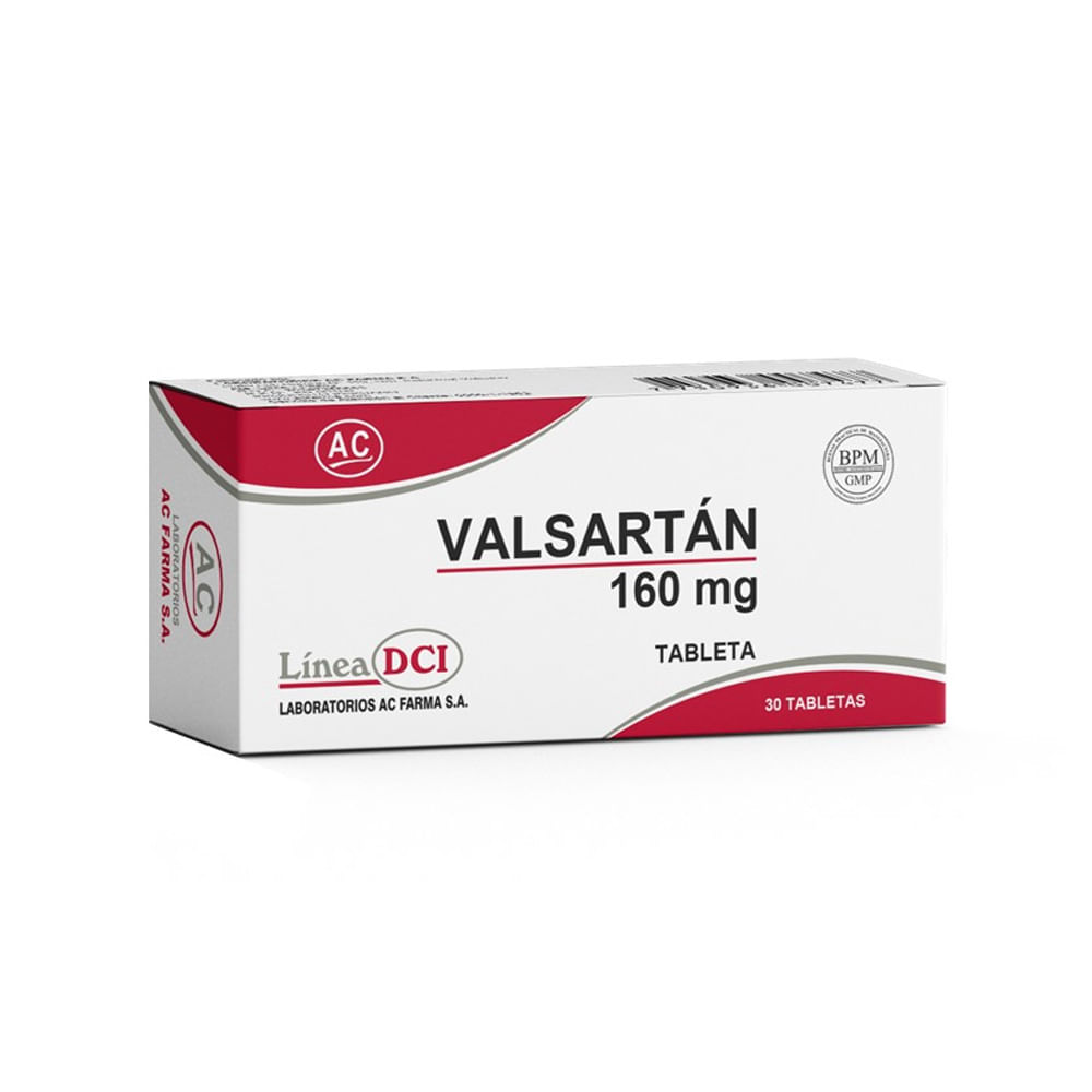 Valsartan 160 mg AC Tabletas - Caja 30 und