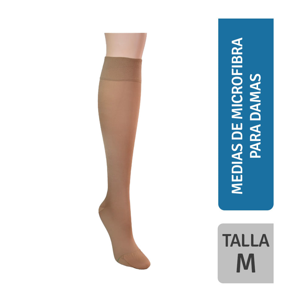 FL Medias de Microfibra hasta la Rodilla 10 20 mmhg Talla M - Caja 1 par