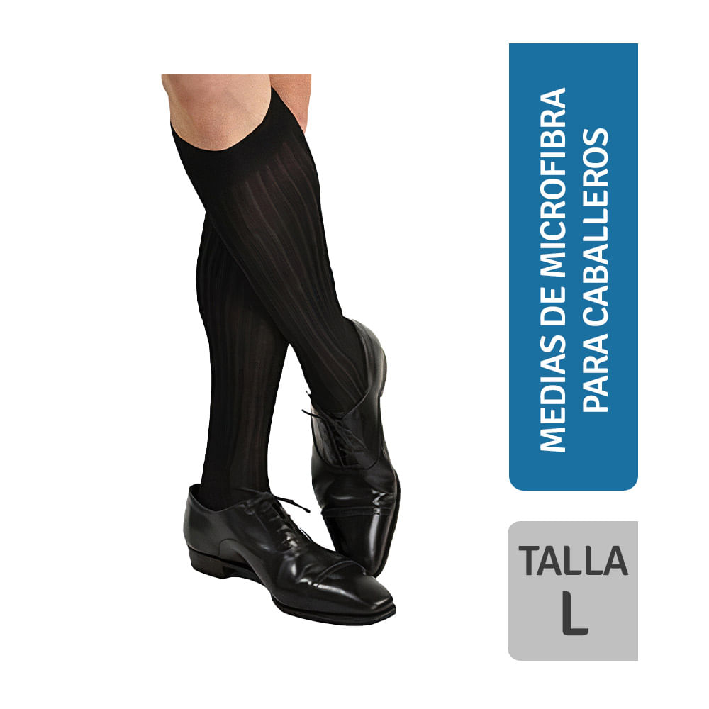 FL Medias de Microfibra para Caballero 10 20 mmhg Talla L - Caja 1 par