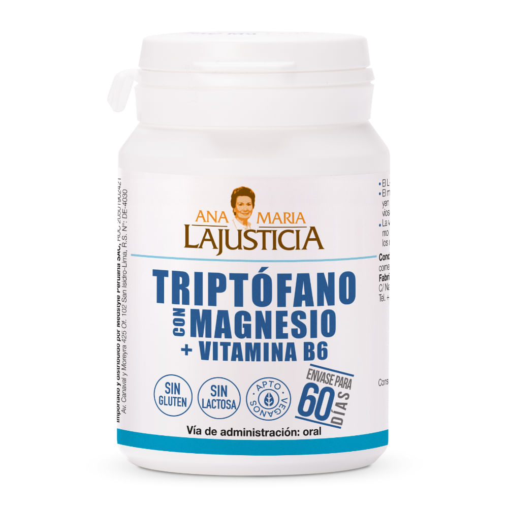 Ana Maria Lajusticia Triptófano con Magnesio + Vitamina B6 Comprimidos - Frasco 60 und