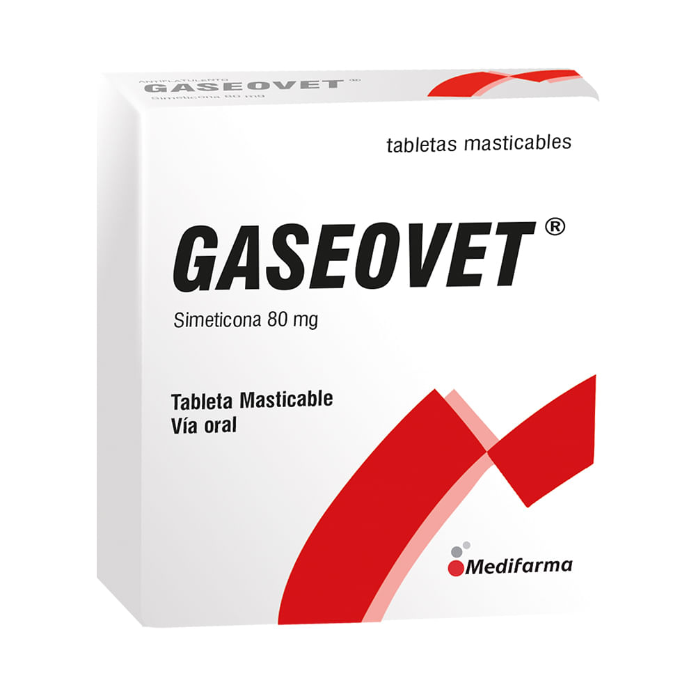 Gaseovet 80 mg Tabletas Masticables - Blíster 10 und