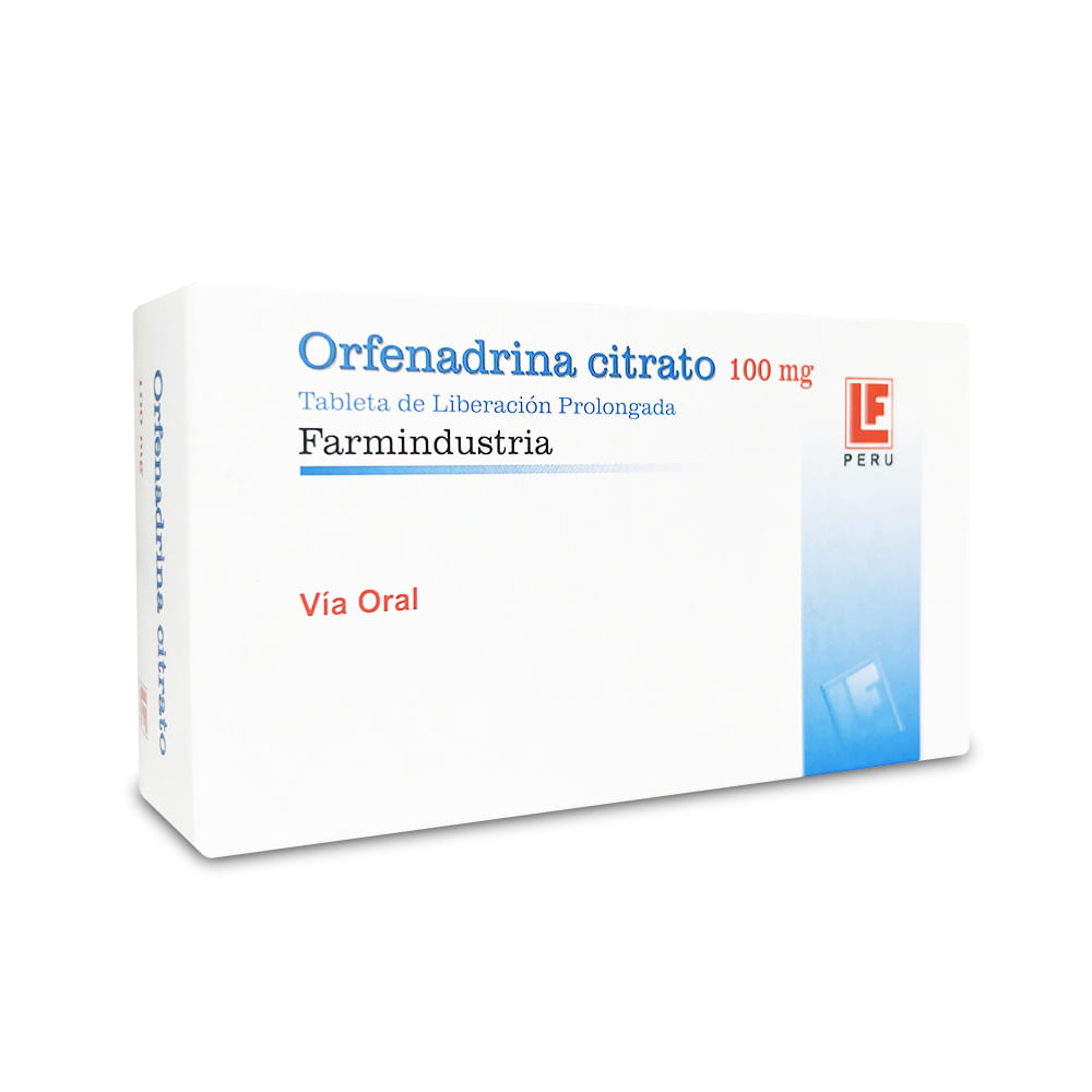Orfenadrina 100 mg FI Tabletas - Blíster 10 und