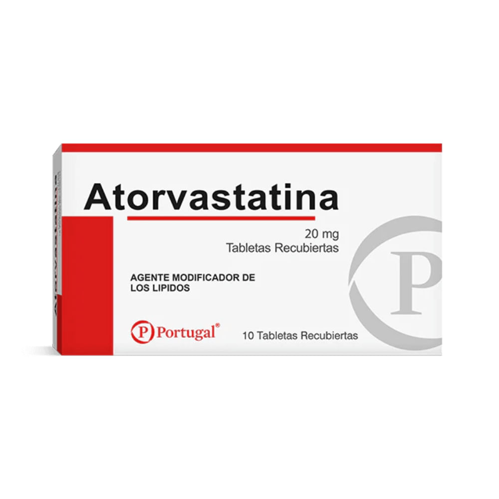 Atorvastatina 20 mg PT Tabletas - Blíster 10 und