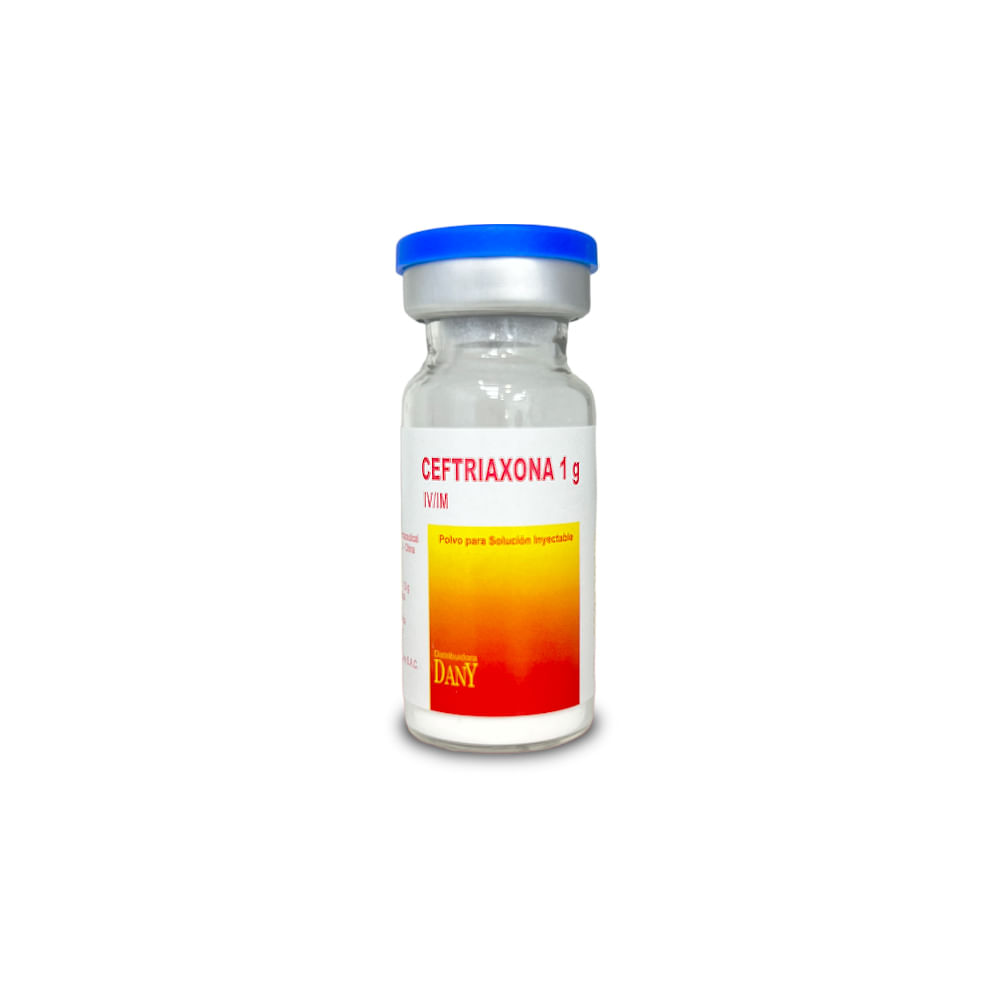 Ceftriaxona 1 g DN Polvo para Solución Inyectable - Un Vial 1 g