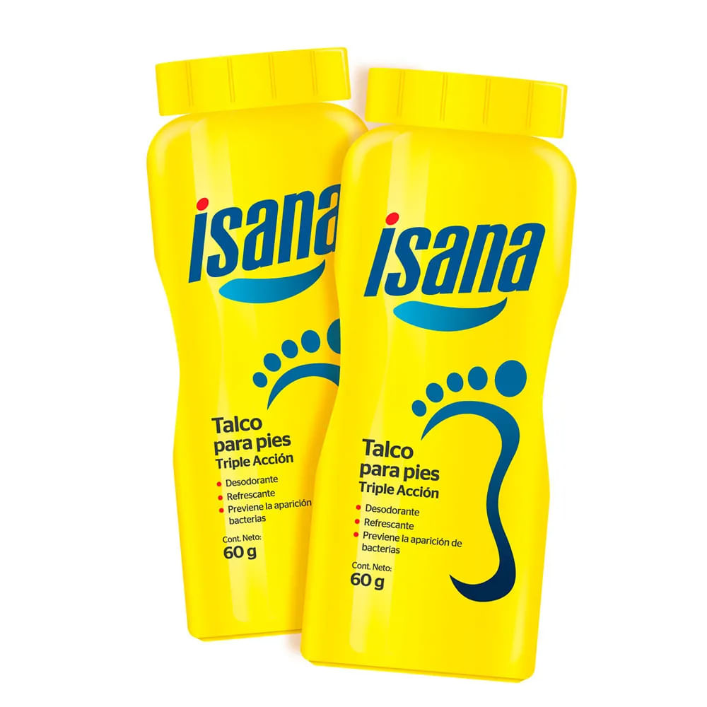Isana Talco para Pies - Pack 2 und (240 g + 60 g)