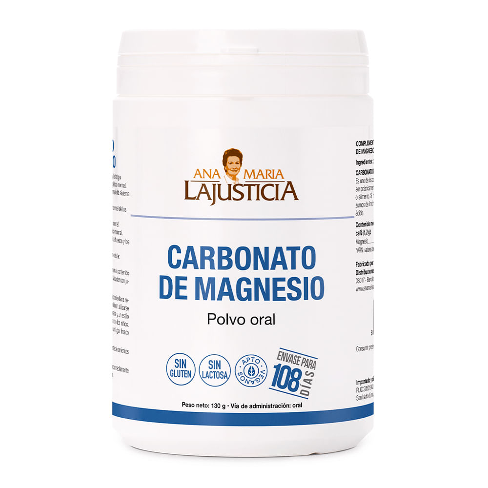Ana María Lajusticia Carbonato de Magnesio Polvo Oral - Frasco 130 g