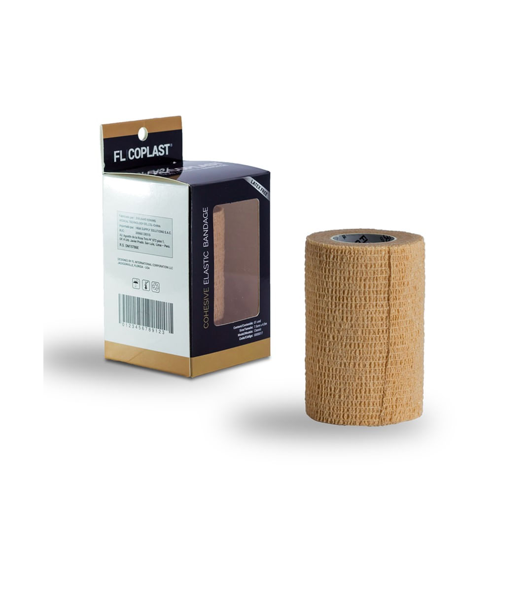 FL Coplast Venda Elástica Color Beige (7.5 cm x 4.5 m) - Caja 1 und