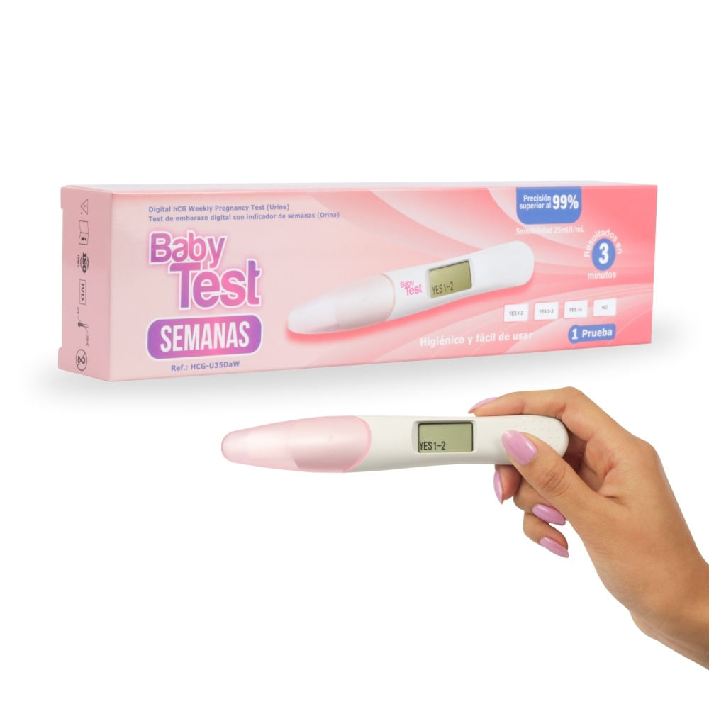 Baby Test Semanas Prueba de Embarazo Digital - Caja 1 und