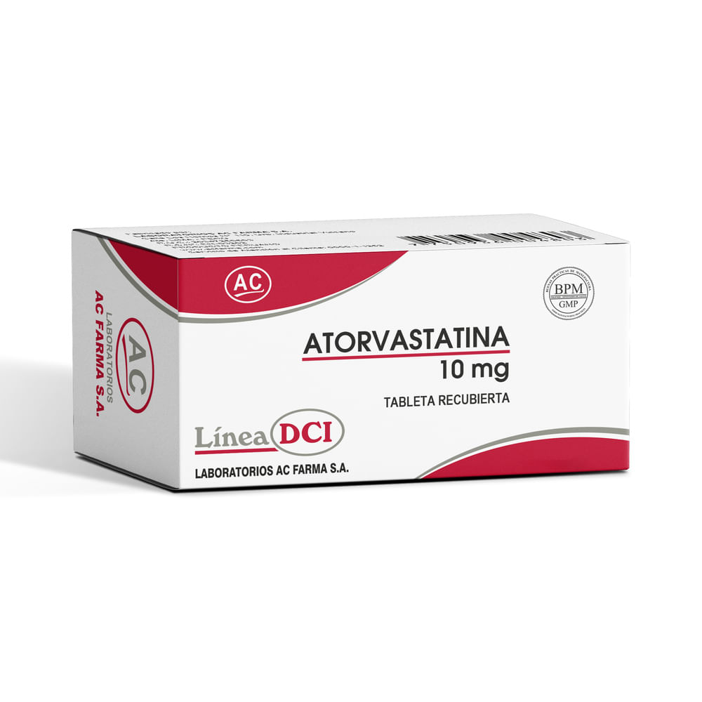Atorvastatina 10 mg AC Tabletas Recubiertas - Blíster 10 und