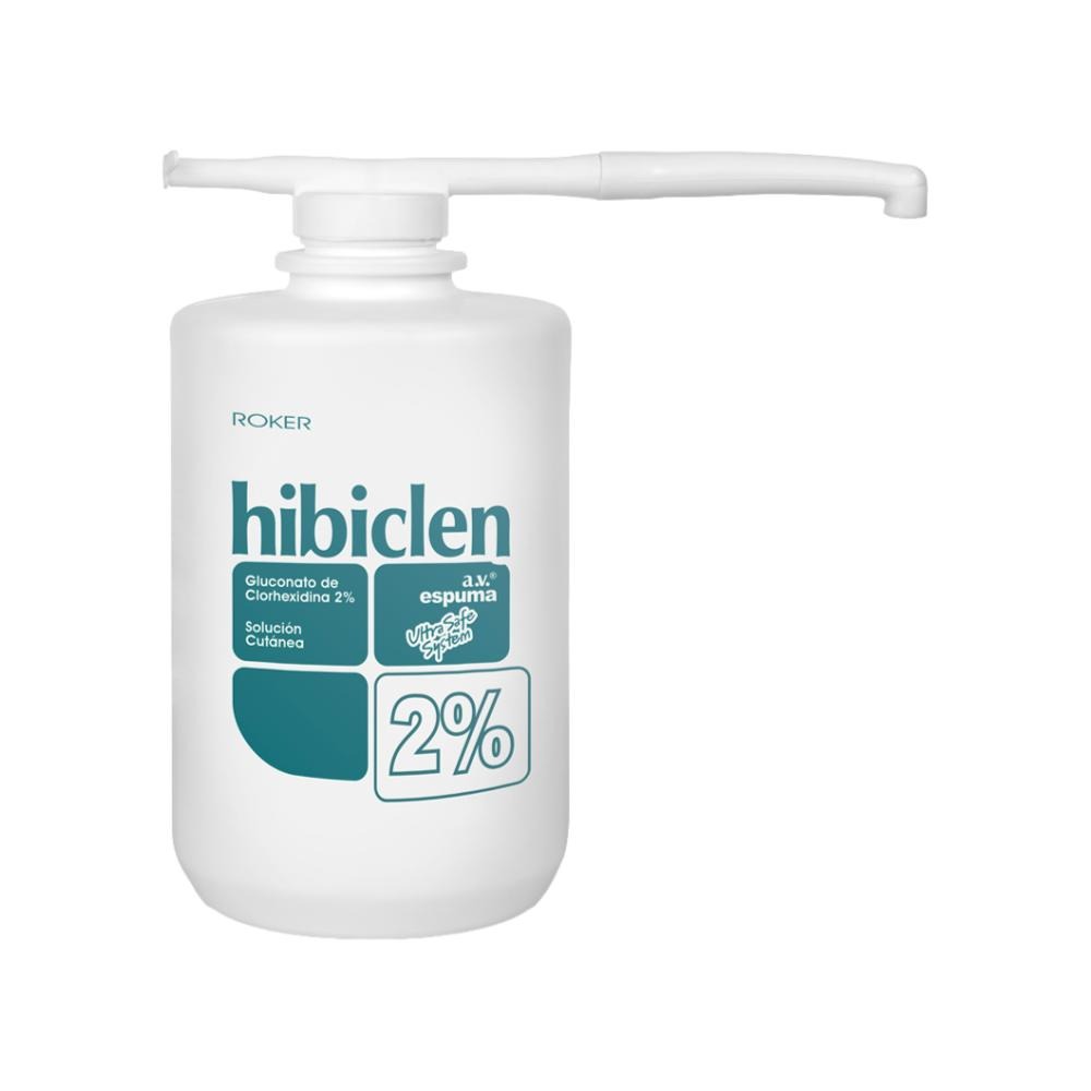Roker Hibiclen A.V. Espuma 2% Solución Tópica - Frasco 1 litro