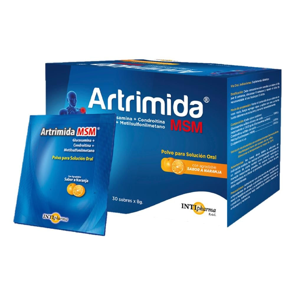 Artrimida MSM Polvo para Solución Oral Sabor Naranja Sobres - Caja 30 und