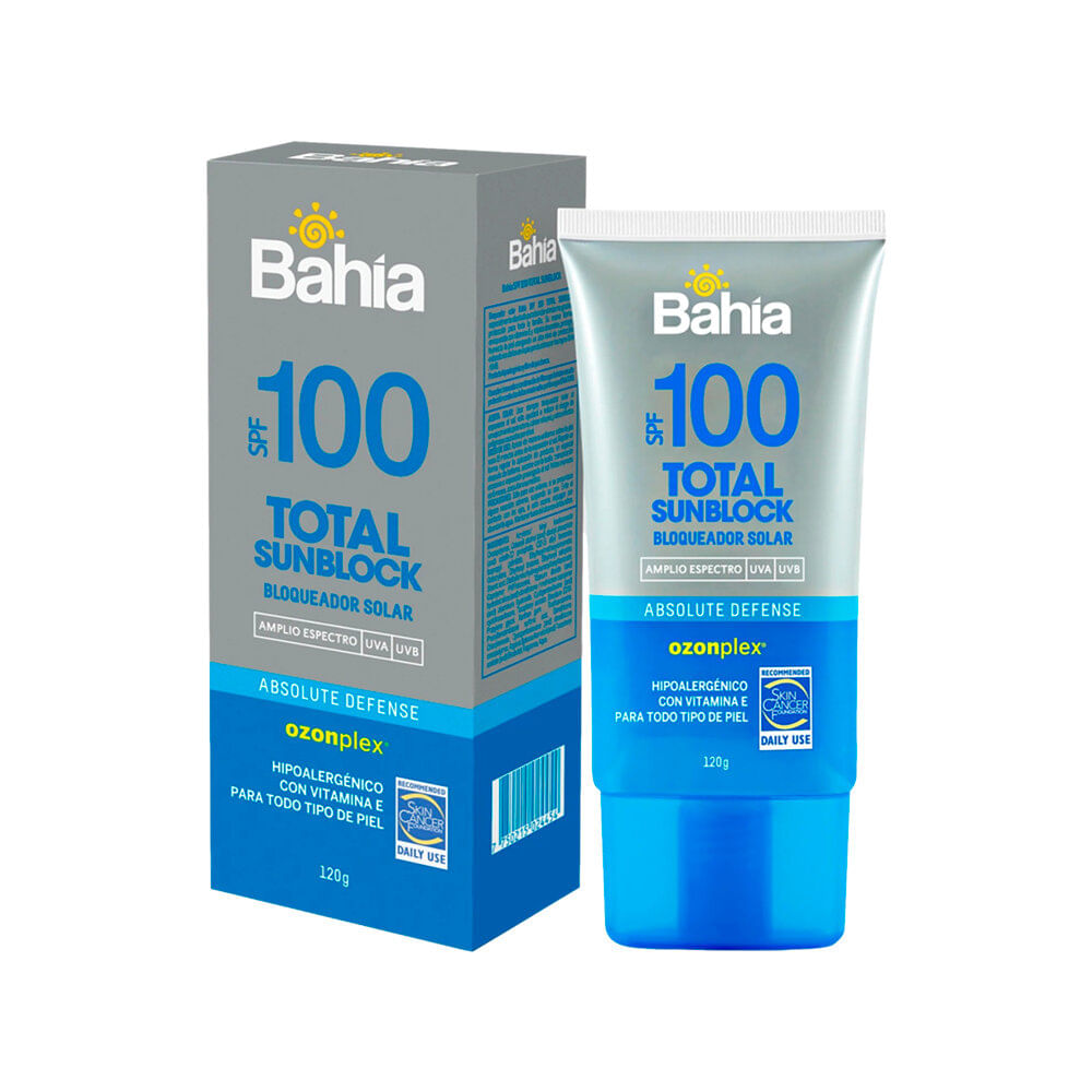 Bahia Total Sunblock Bloqueador SPF100 - Frasco 120 g
