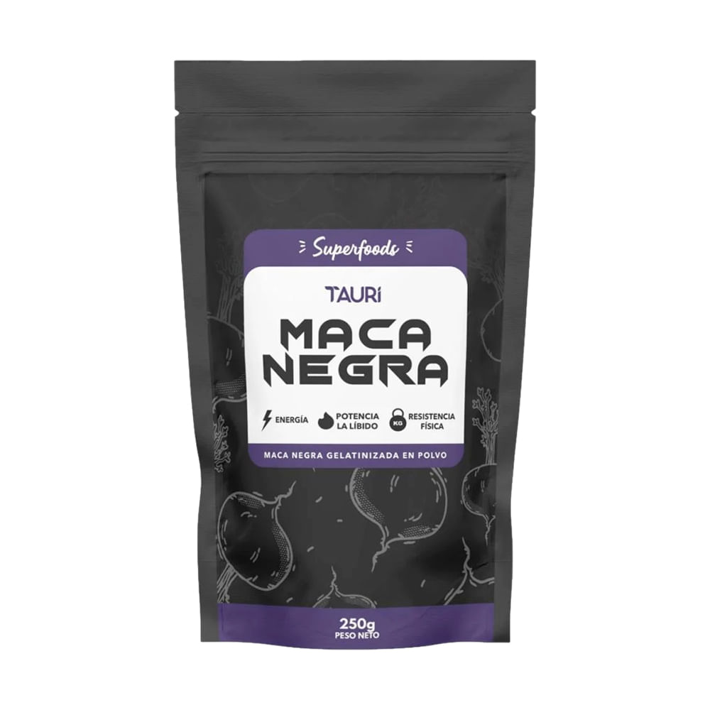 Tauri Maca Negra Gelatinizada en Polvo - Bolsa 250 g