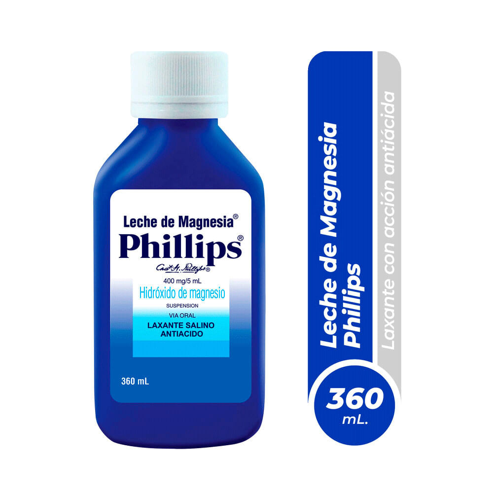 Phillips Leche de Magnesia  400 mg/5 ml Suspensión - Frasco 360 ml