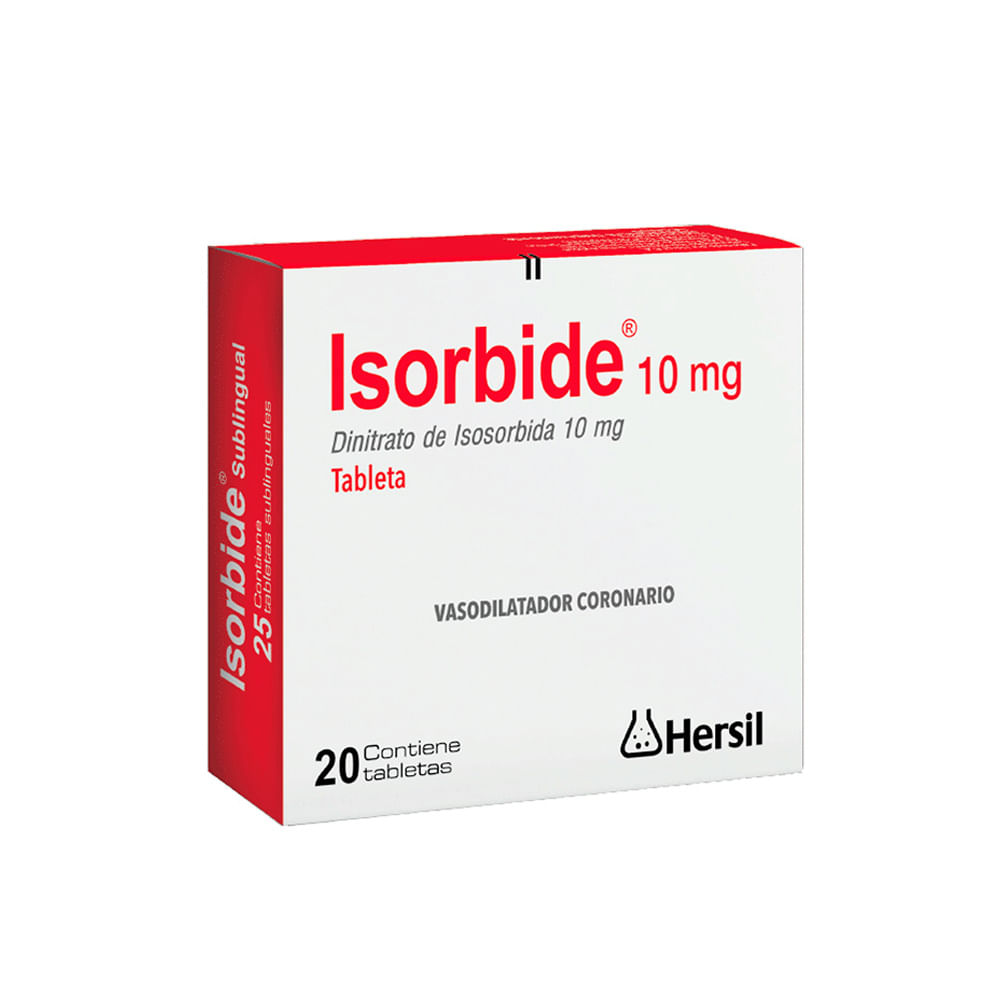 Isorbide 10 mg Tableta - Caja 20 und