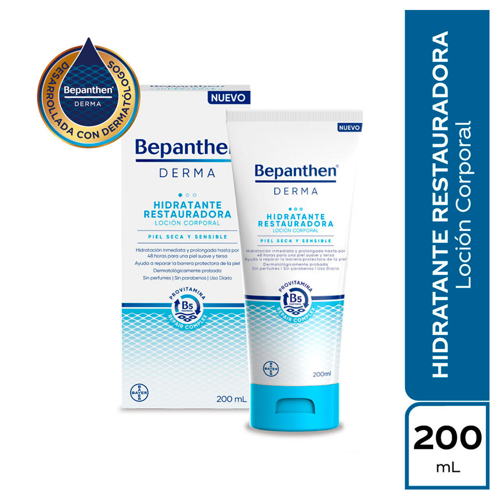 Bepanthen Derma Hidratante Restauradora Loción Corporal - Frasco 200 ml