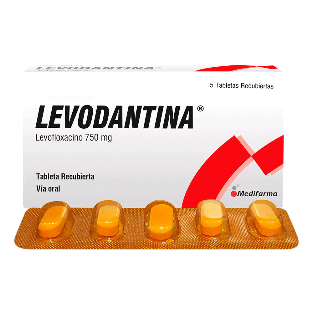 Levodantina 750 mg Tabletas Recubiertas - Caja 5 und