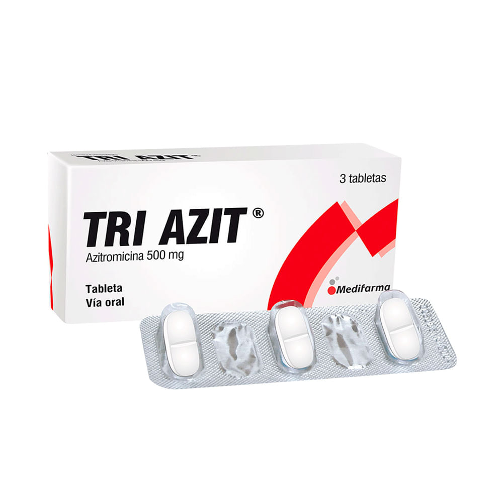 Tri Azit 500 mg Tabletas - Caja 3 und