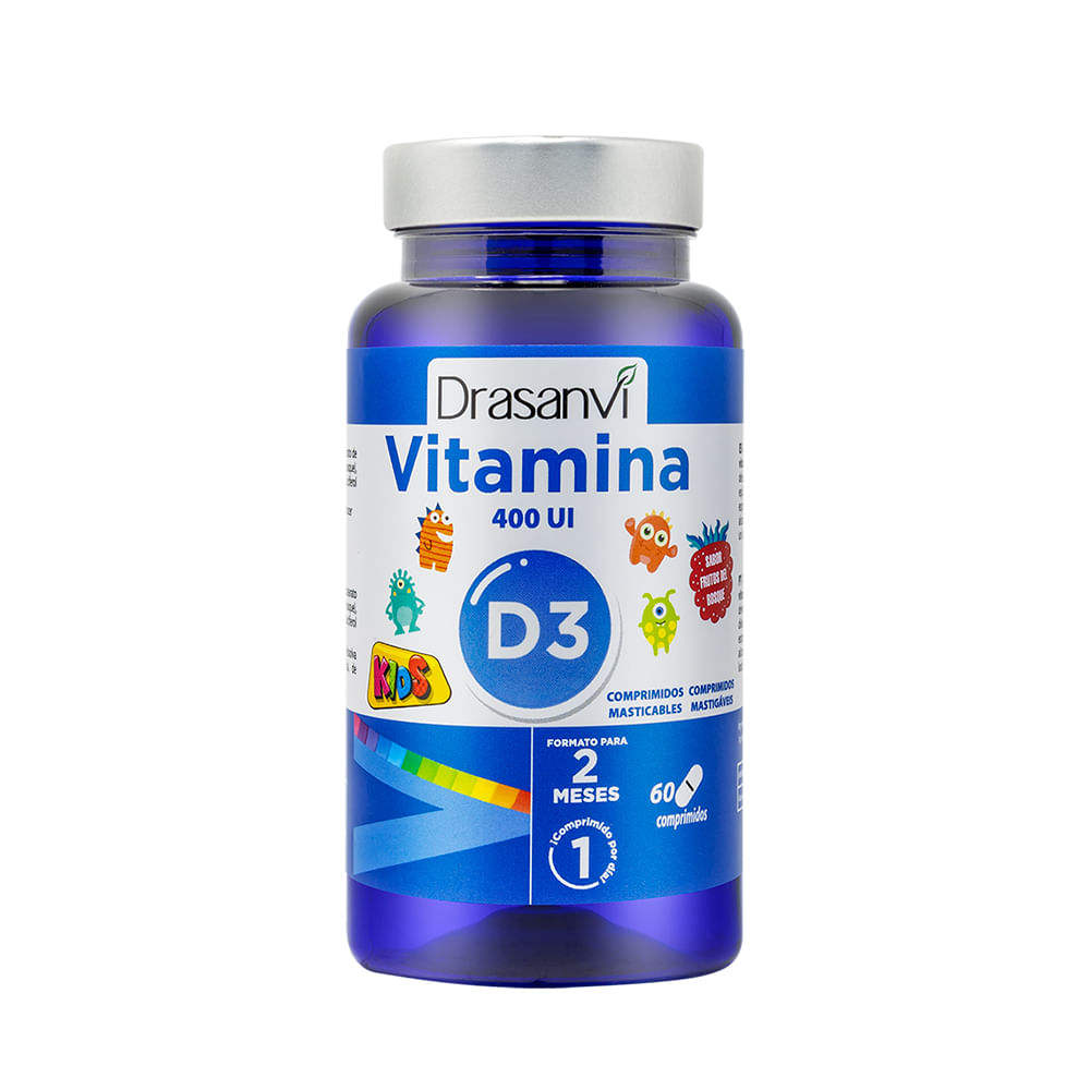 Drasanvi Vitamina D3 Kids 400 Ui Tabletas Masticables - Frasco 60 und