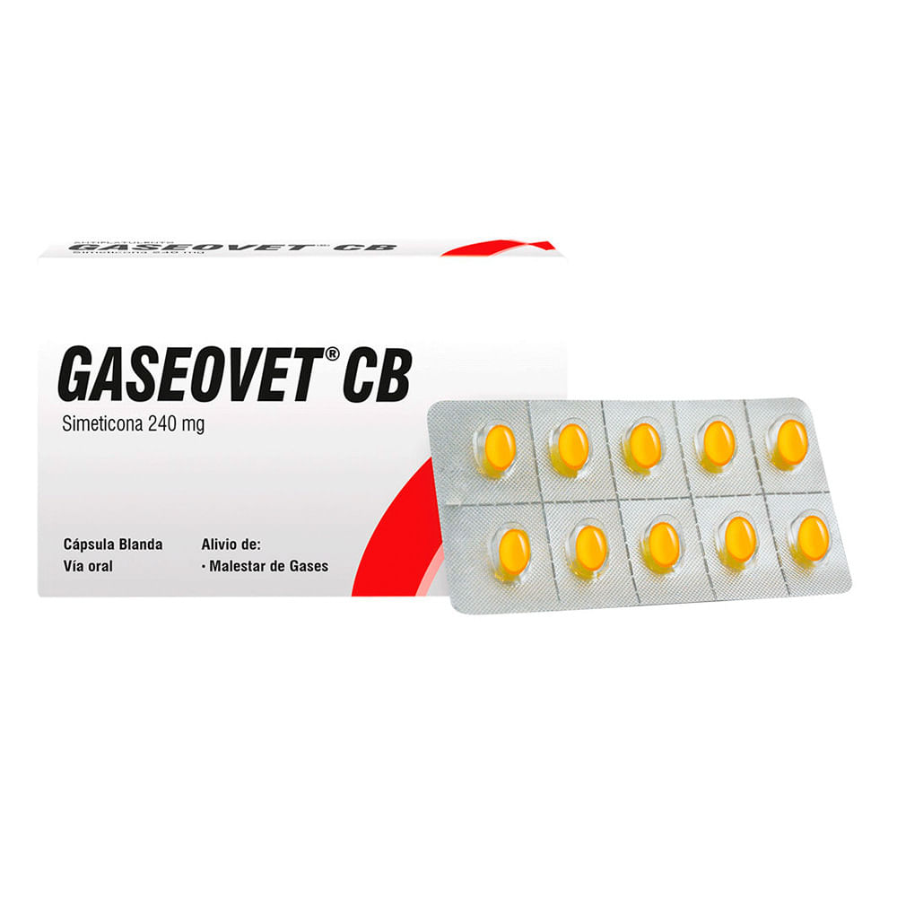 Gaseovet CB 240 mg Cápsulas Blandas - Blíster 10 und