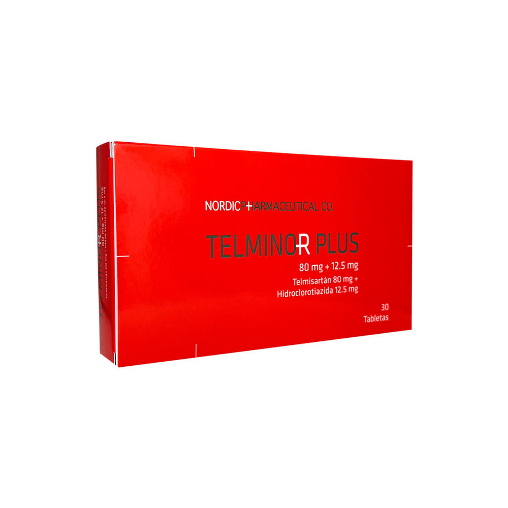 Telminor Plus 80 mg + 12.5 mg Tabletas - Caja 30 und