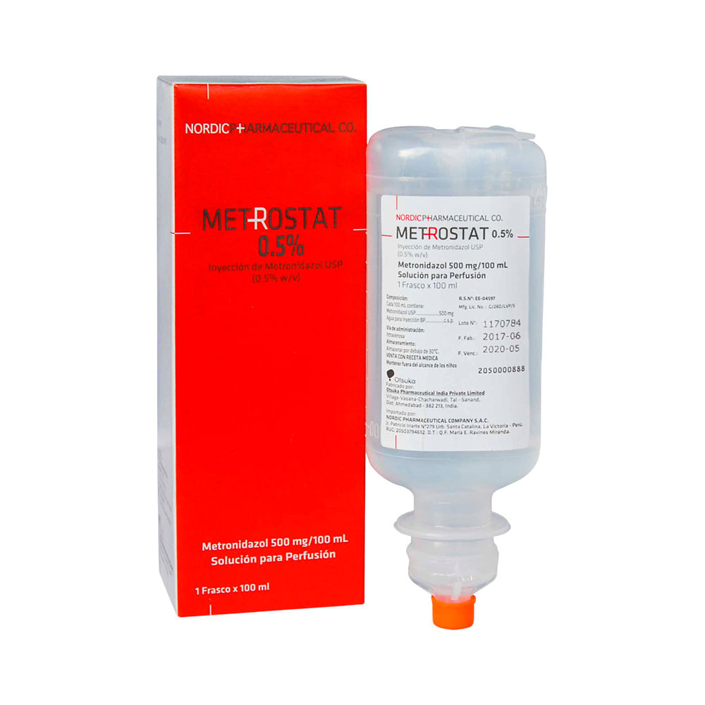 Metrostat 500 mg /100 ml Solución Inyectable - Frasco 100 ml