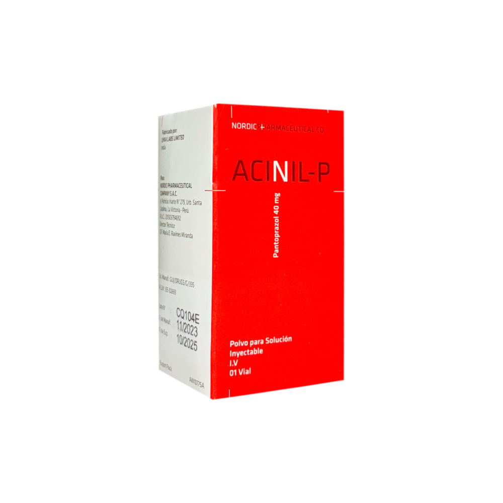 Acinil P 40 mg Polvo para Solución Inyectable - Vial 1 und