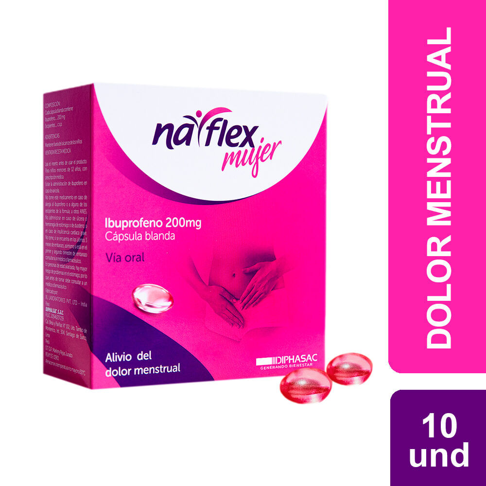 Nayflex Mujer 200 mg Cápsula Blanda - Blíster 10 und