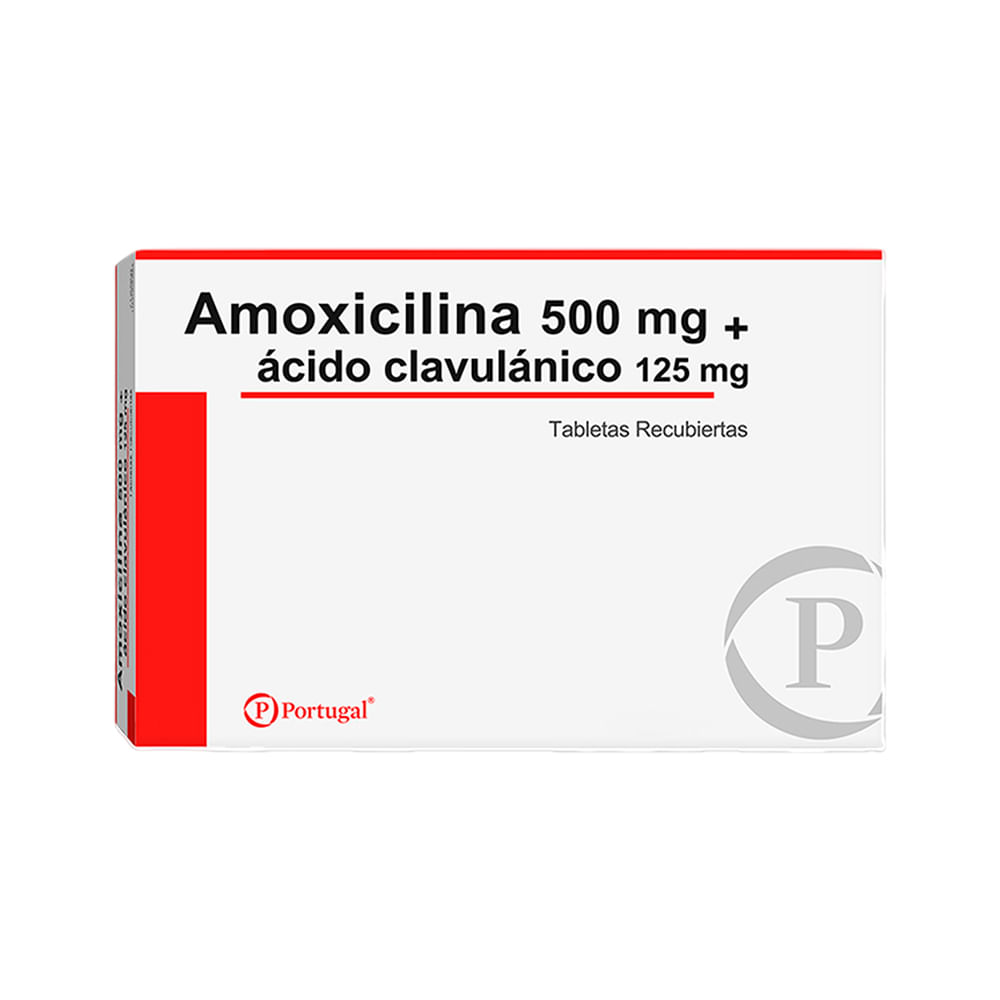 Amoxicilina 500 mg + Ácido Clavulánico 125 mg PT Tabletas Recubiertas - Caja 10 und