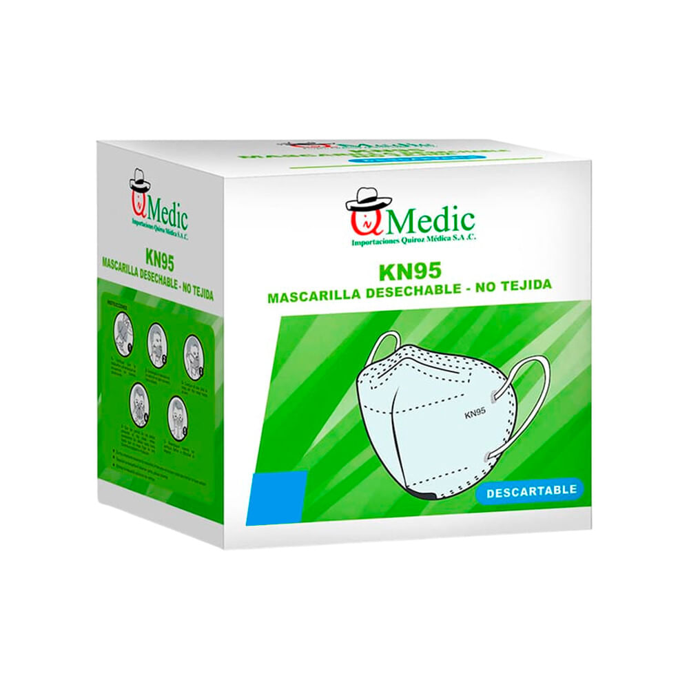 IQ Medic Mascarilla KN95 Color Blanco - Caja 20 und