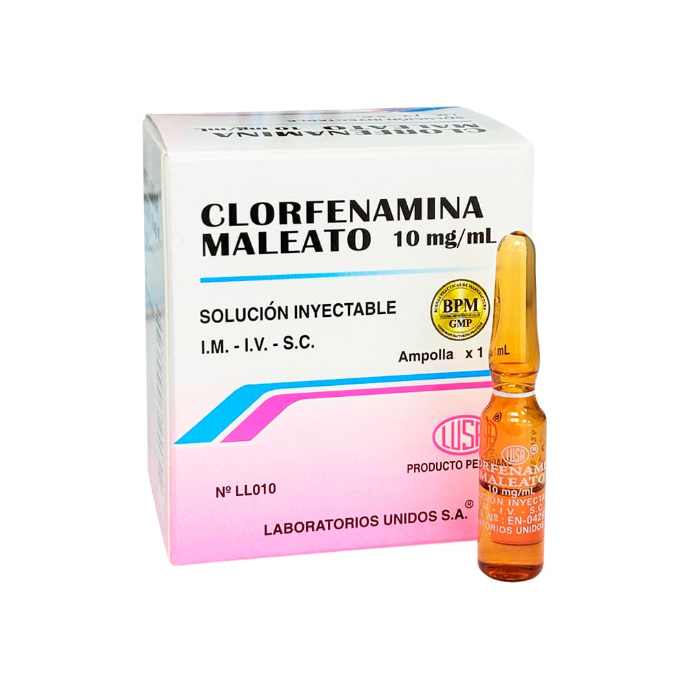 Clorfenamina Maleato 10 mg/ml LS Solución Inyectable  - Ampolla 1 ml
