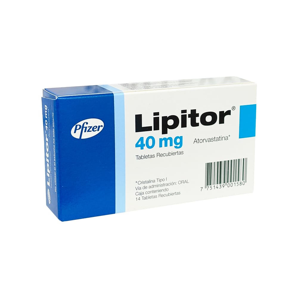 Lipitor 40 mg Tabletas Recubiertas - Caja 14 und