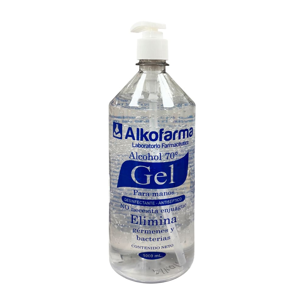 Alkofarma Alcohol en Gel 70° - Frasco 1000 ml