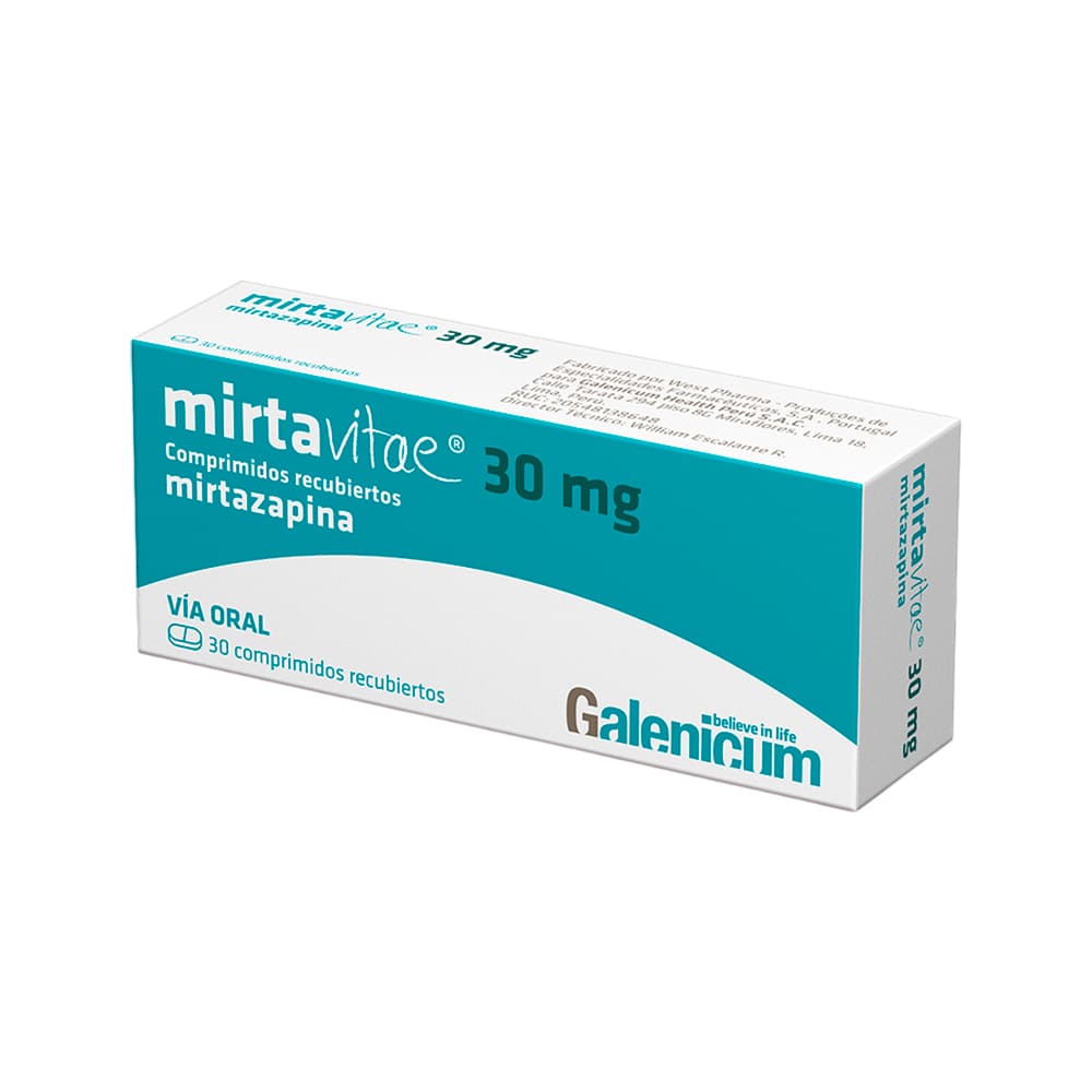 Mirtavitae 30 mg Comprimidos Recubiertos - Caja 30 und