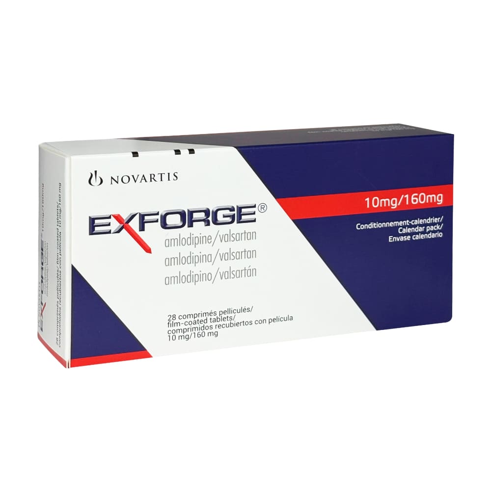 Exforge 10 mg + 160 mg Comprimidos Recubiertos - Caja 28 und
