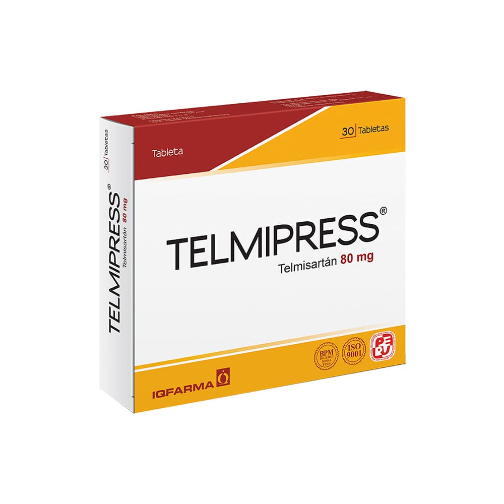 Telmipress 80 mg Tabletas - Caja 30 und