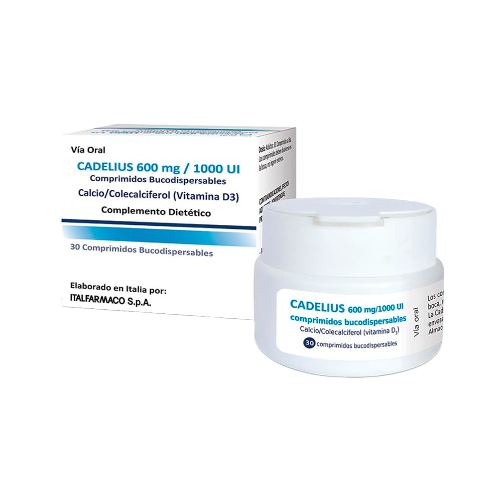 Cadelius 600 mg + 1000 UI Comprimidos Bucodispersables - Frasco 30 und