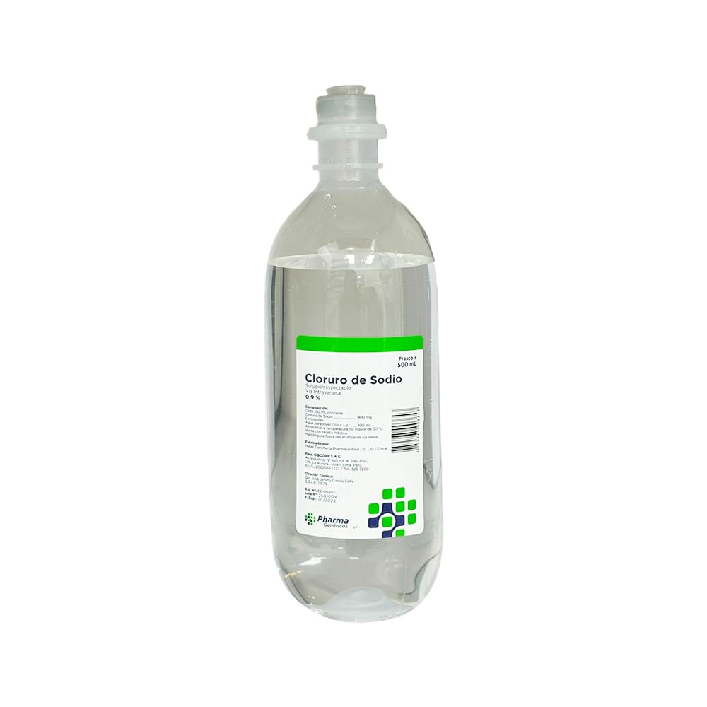 Cloruro de Sodio 0.9% OQ Solución Inyectable - Frasco 500 ml